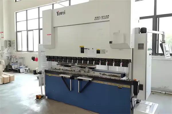 CNC bending machine on the factory floor