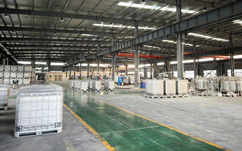 Stainless steel containers inside the assembly workshop