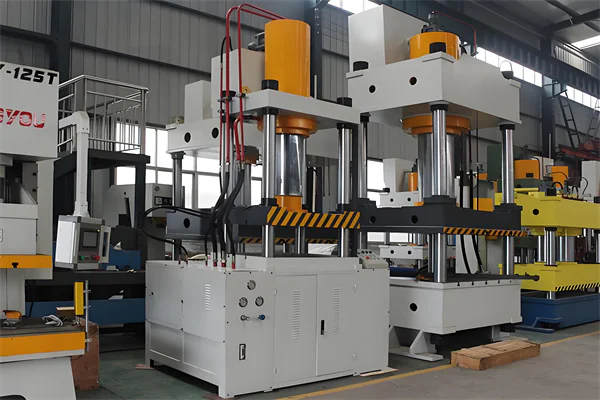 Hydraulic stretching machine inside the factory